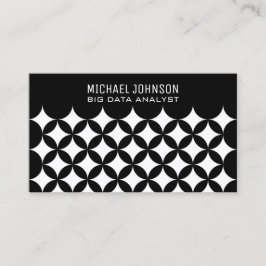 Moderner Schwarz-weißer Beruflicher Big Data Analy Visitenkarte