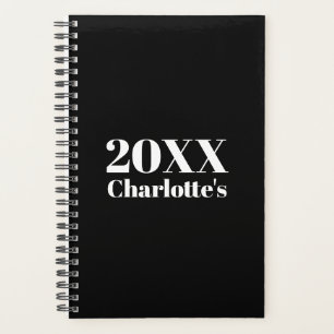 Moderner Schwarz-weißer Jahrname Planer