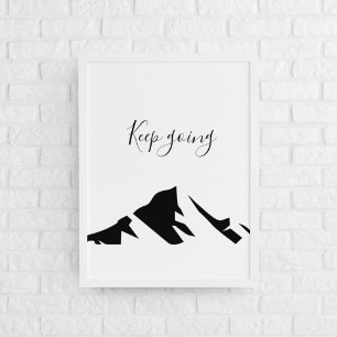 Moderner Schwarzer Behalt einfach Poster