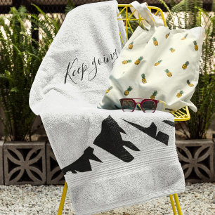 Moderner Schwarzer Behalt wird einfach Handtuch