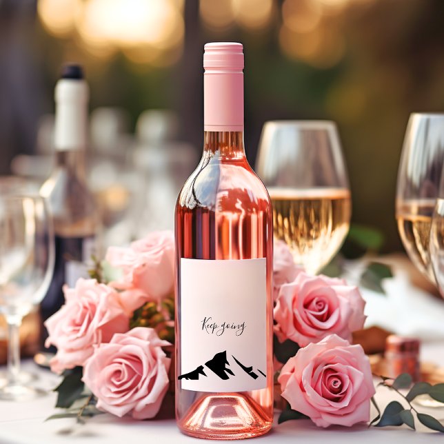 Moderner Schwarzer Behalt wird einfach Weinetikett (Von Creator hochgeladen)