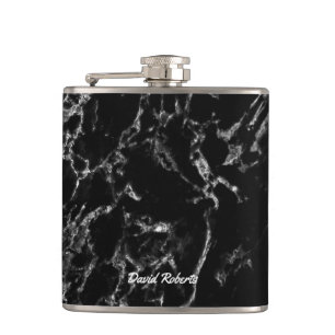 Moderner schwarzer flachmann