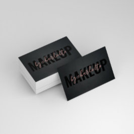 Moderner Schwarzer Friseur Makeup Artist Visitenkarte