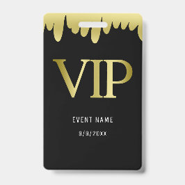 Moderner Schwarzer Gold VIP Pass Ausweis