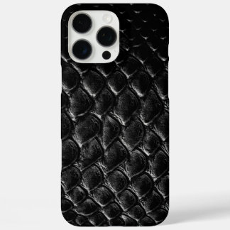 Moderner schwarzer Krokodil iPhone 16 Pro Max Hülle