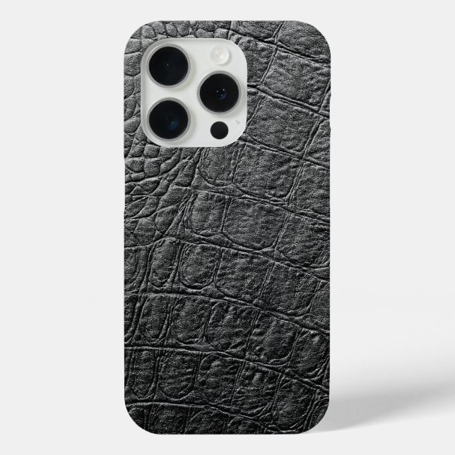 Moderner schwarzer Krokodil Case-Mate iPhone Hülle (Rückseite)