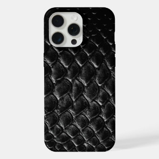 Moderner schwarzer Krokodil iPhone 15 Pro Max Hülle