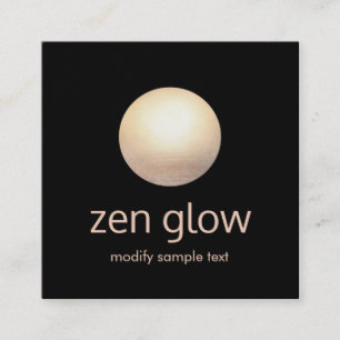 Moderner Schwarzer Minimalistischer Goldumlauf Quadratische Visitenkarte