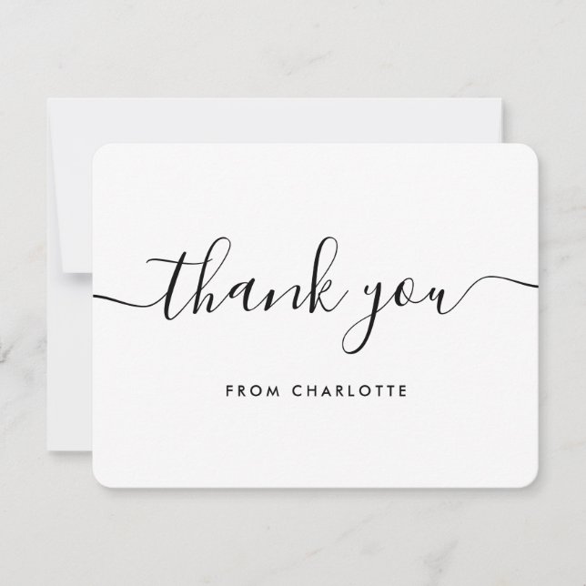 Moderner Schwarzer Polterabend zum Geburtstag Dankeskarte (Vorderseite)