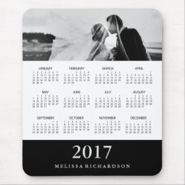 Moderner Schwarzer Streifen 2017 Kalender und Foto Mousepad