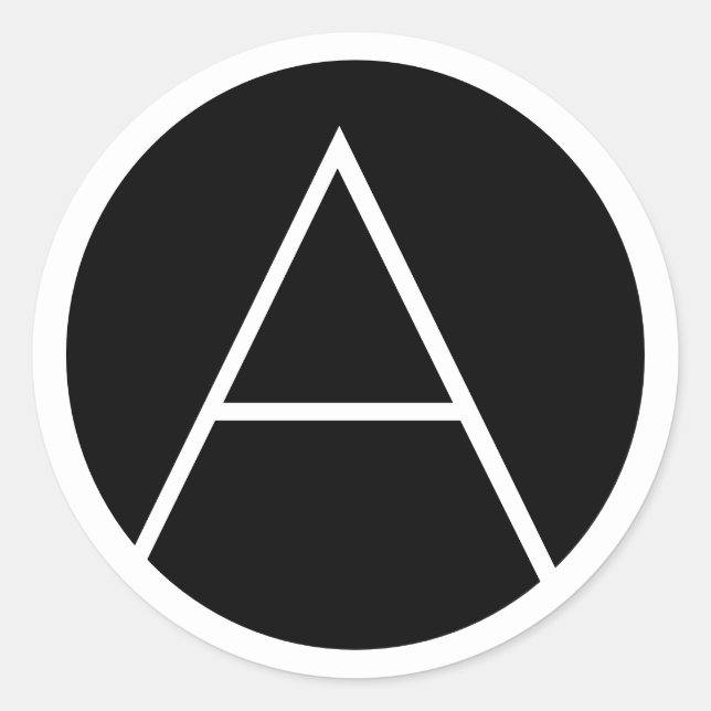 Moderner Schwarzweiß-Minimalistischer Monogramm-Le Runder Aufkleber (Vorderseite)