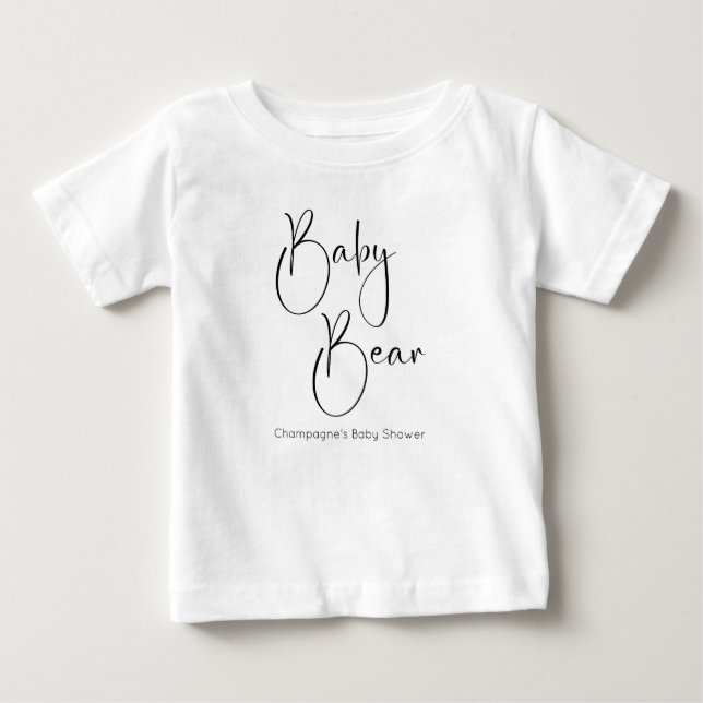 Moderner Script Baby Bear T - Shirt (Vorderseite)