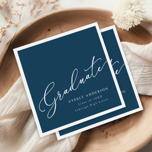 Moderner Script Graduate Einftiger Abschluss Serviette