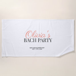 Moderner Script-Junggeselinnen-Abschied Strandtuch