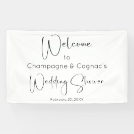 Moderner Script-Polterabend Willkommen Banner