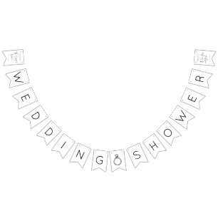 Moderner Script-Polterabend Wimpelkette