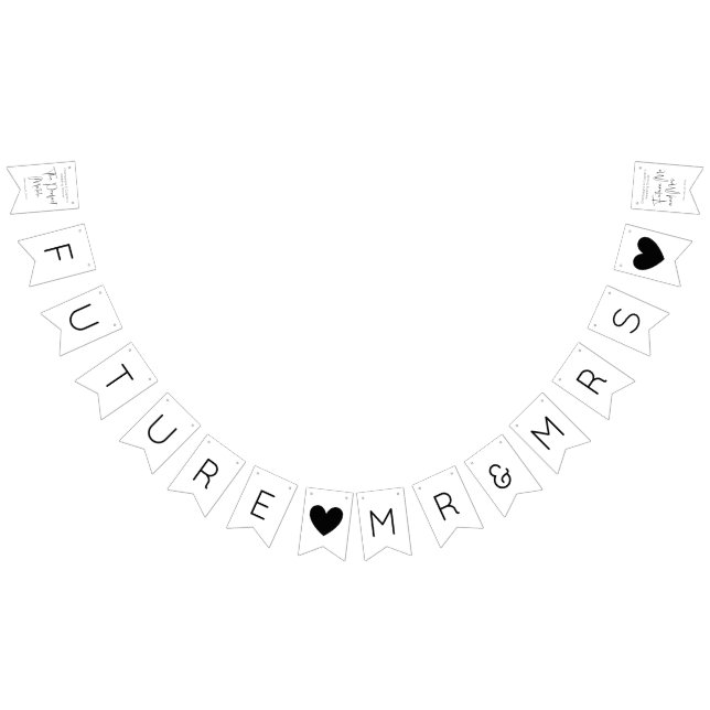 Moderner Script-Polterabend Wimpelkette (Alle)