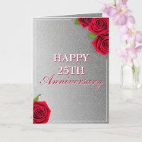 Moderner Silberblumen-Husband 25 Jahre
