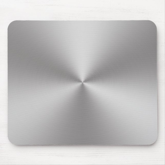 Moderner Silberbrushall-Look | Radial Mousepad (Vorne)