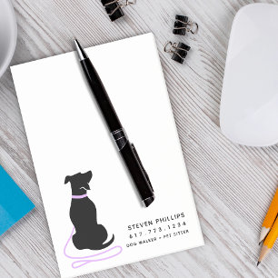 Moderner Silhouette Hund Post-it Klebezettel