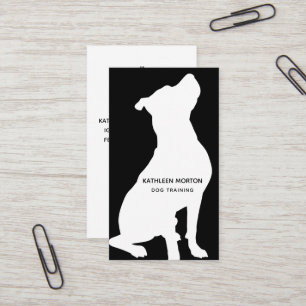 Moderner Silhouette-Hundetrainer Visitenkarte