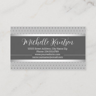 Moderner Silver Makeup Artist Friseur Salon Visitenkarte