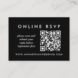 Moderner Silver Wedding Online QR Code UAWG Begleitkarte