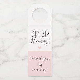 Moderner Sipsip-Hooray Pop die Spitze etikettiert Flaschenanhänger