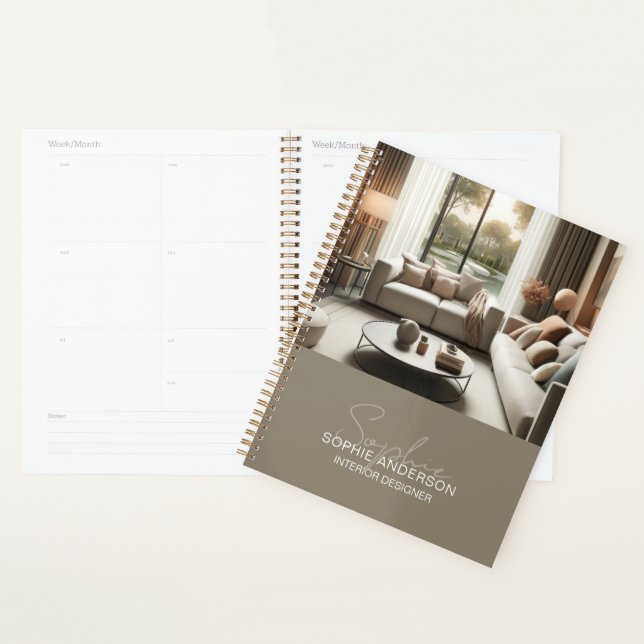 Moderner Skriptname Innenarchitekt Planer (Anzeige)