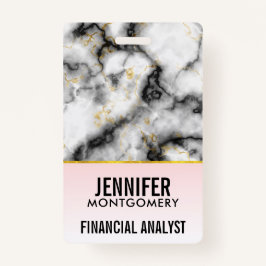 Moderner Smoky-Graumarmor mit Goldband Ausweis