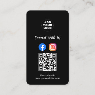 Moderner Social-Media-QR-Code Instagram Facebook Visitenkarte