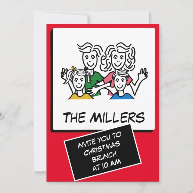 Moderner Sofortnachmittag Foto Weihnachtsfest Einladung (Vorderseite)