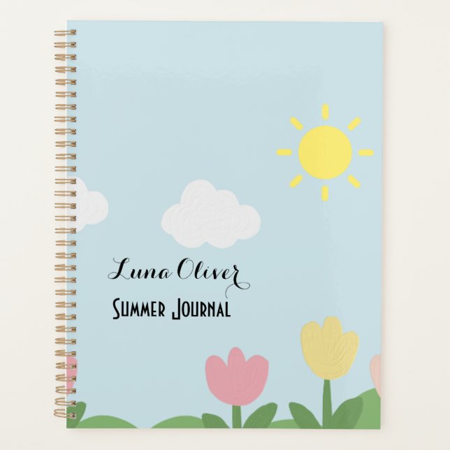 Moderner Sommer Thema Name Hard Cover Planer (Vorderseite)