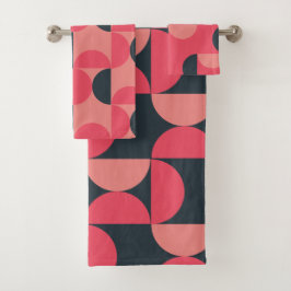 Moderner Sommersonnensaal Mitte des Jahrhunderts Badhandtuch Set