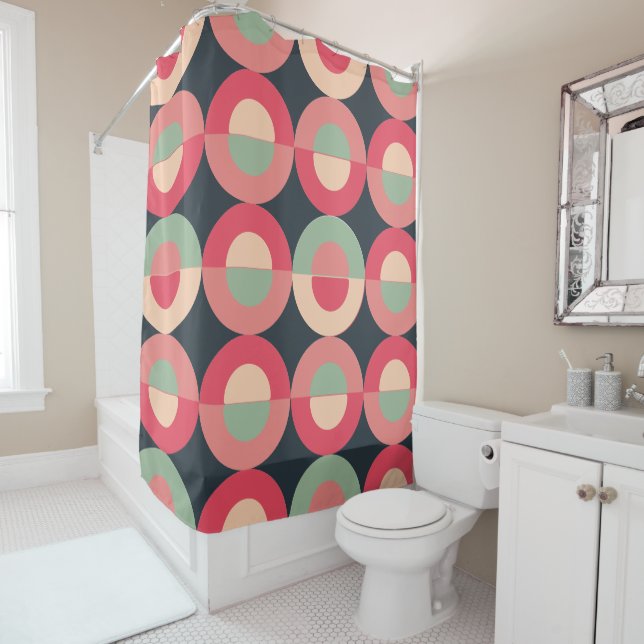 Moderner Sommersonnensaal Mitte des Jahrhunderts Duschvorhang (Beispiel)