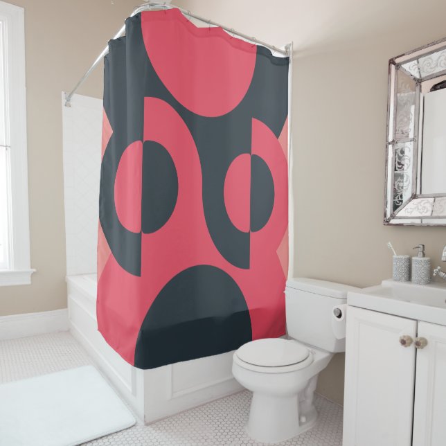 Moderner Sommersonnensaal Mitte des Jahrhunderts Duschvorhang (Beispiel)