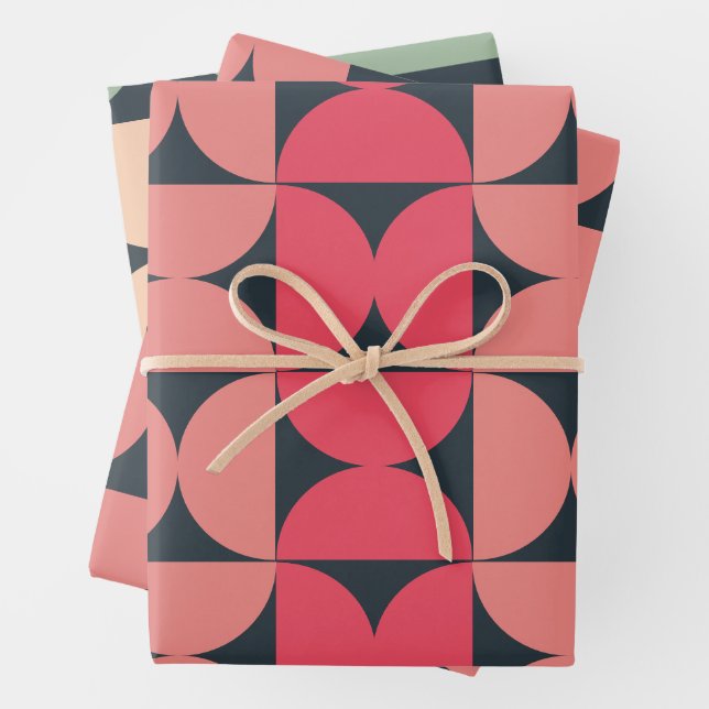 Moderner Sommersonnensaal Mitte des Jahrhunderts Geschenkpapier Set (Beispiel)