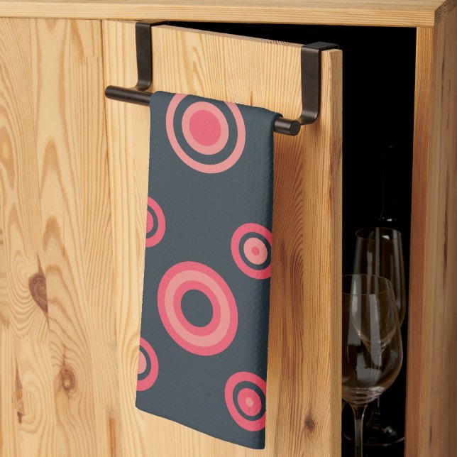 Moderner Sommersonnensaal Mitte des Jahrhunderts Geschirrtuch (Drittel gefaltet)