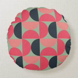 Moderner Sommersonnensaal Mitte des Jahrhunderts Rundes Kissen