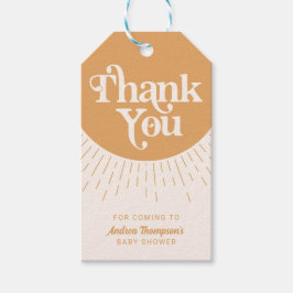 Moderner Sonnenschein Boho Babydusche Vielen Dank Geschenkanhänger