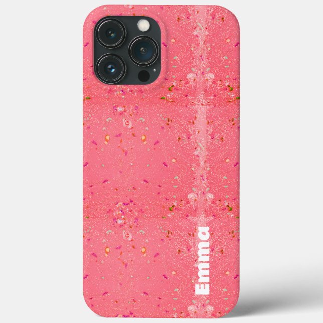 Moderner Sparkle-Glitzer mit Name Case-Mate iPhone Hülle (Rückseite)
