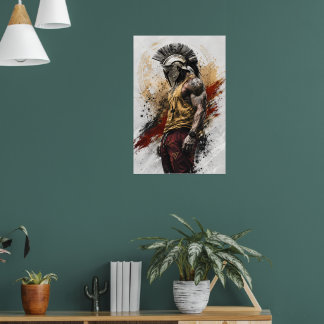 Moderner spartanischer Krieger – Alte Stärke moder Poster