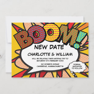 Moderner Spaß Ändert das Datum Comic Buch Save The Date