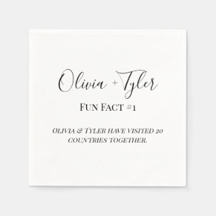 Moderner Spaß Fakt Hochzeitsempfang Cocktail Napki Serviette