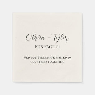 Moderner Spaß Fakt Hochzeitsempfang Cocktail Napki Serviette