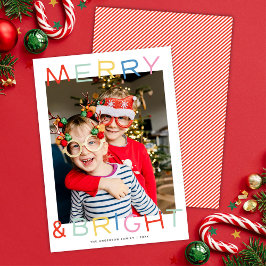 Moderner Spaß Weihnachten Heiterkeit Merry & Brigh