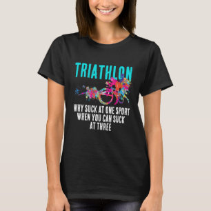 Moderner Sport Sarcasm Triathlon Fett Türkis Typo T-Shirt