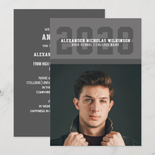 Moderner sportlicher Fett-Typografie-Foto Abschlus Ankündigung