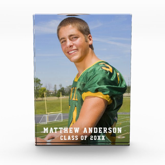 Moderner Sporty Abschluss Foto Block (Vorderseite)