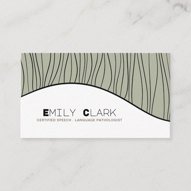 Moderner Sprachtherapeut Visitenkarte (Vorderseite)